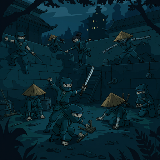 Ninjas working in the dark